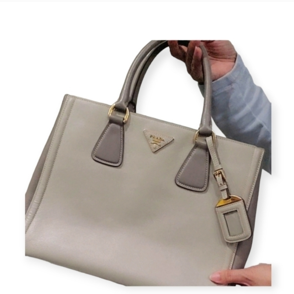 Authentic Prada Saffiano Lux Bicolour Tote Bag - Picture 2 of 13